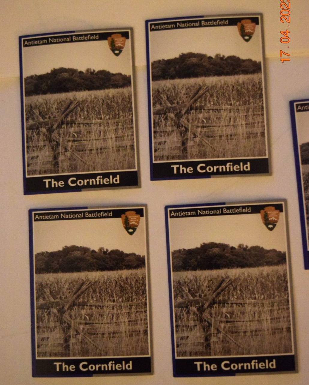 One (1) NPS SITE, “ANTIETAM NTL BATTLEFIELD – Cornfield” (2.0″ x 3.25″) Card5