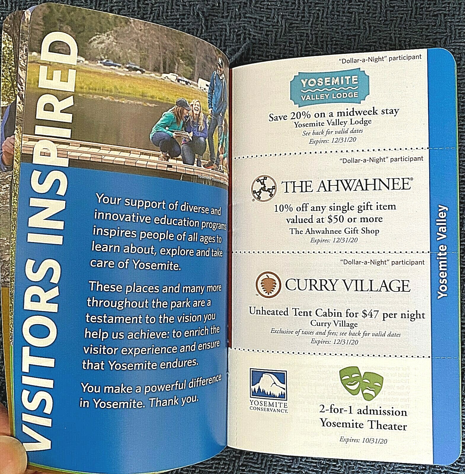 Rare 2020 Yosemite Conservancy Membership Guide & Passport Unused
