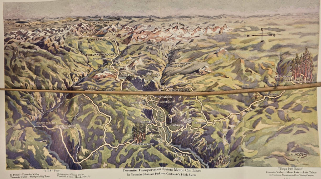 Rare Antique 1923 Yosemite Travel Brochure & Gunnar Widforss Centerfold Map EUC
