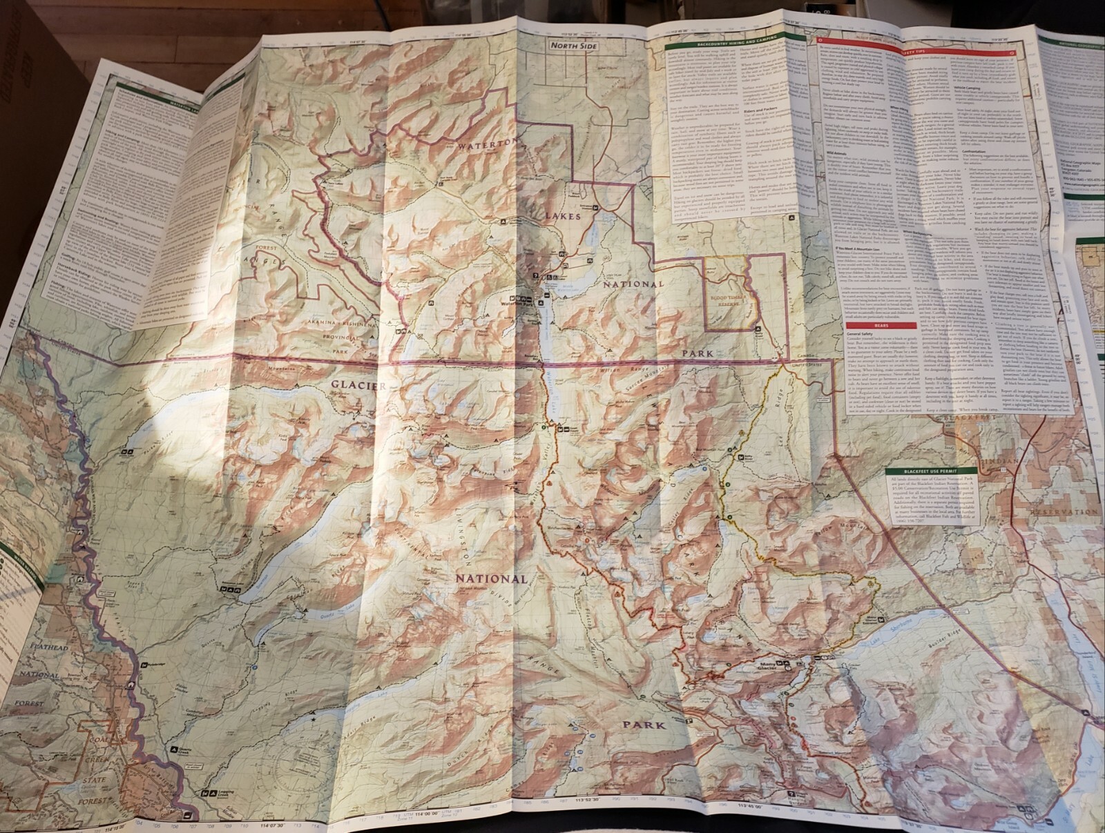 7-GLACIER NAT. PARK MAPS & BROCHURES FROM 1916 TO 2009. SEE DESCRIPTION EX-MINT