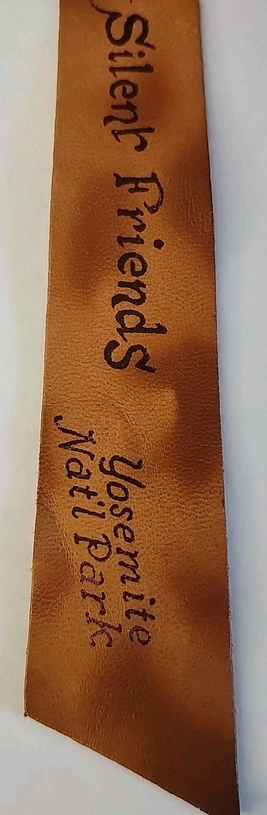 Vtg Leather Deer Bookmark Yosemite National Park “Books Are Silent Friends”