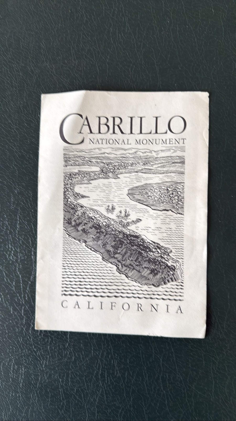 Vintage Cabrillo National Monument California Brochure Pamphlet Map Guide