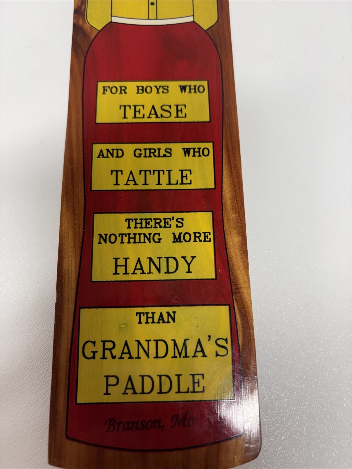 Yellowstone Park GRANDMA PADDLE Cedar Funny Wall Art Gag gift Novelty Souvenir