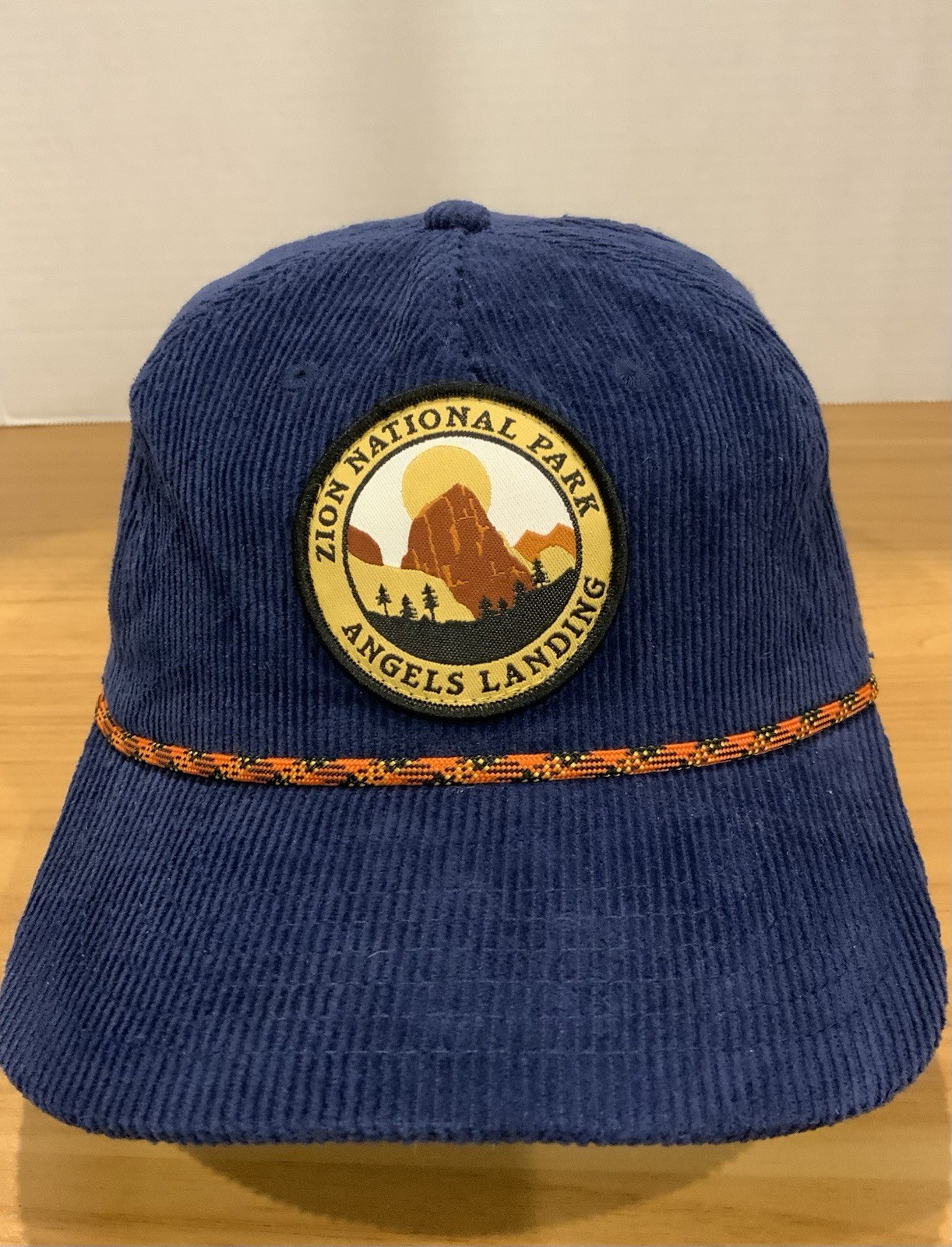 Mad Engine Zion National Park Men’s Snapback Rope Hat Navy Corduroy – Navy
