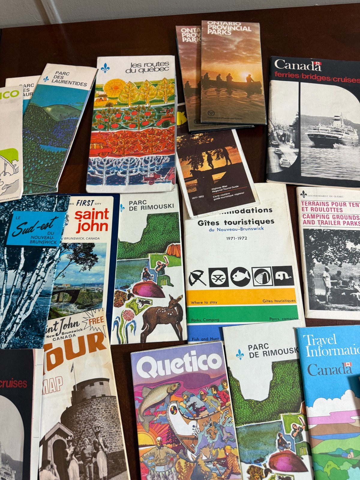 Vtg Canada Travel Maps Brochures Lot 1960s-70s Quebec Ontario Montreal Parks
