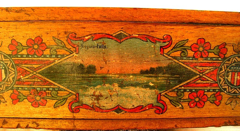 NIAGARA FALLS ARTIST PUZZLE BOX *3 LAYERS* FULL* c.1880 !UNUSUAL!