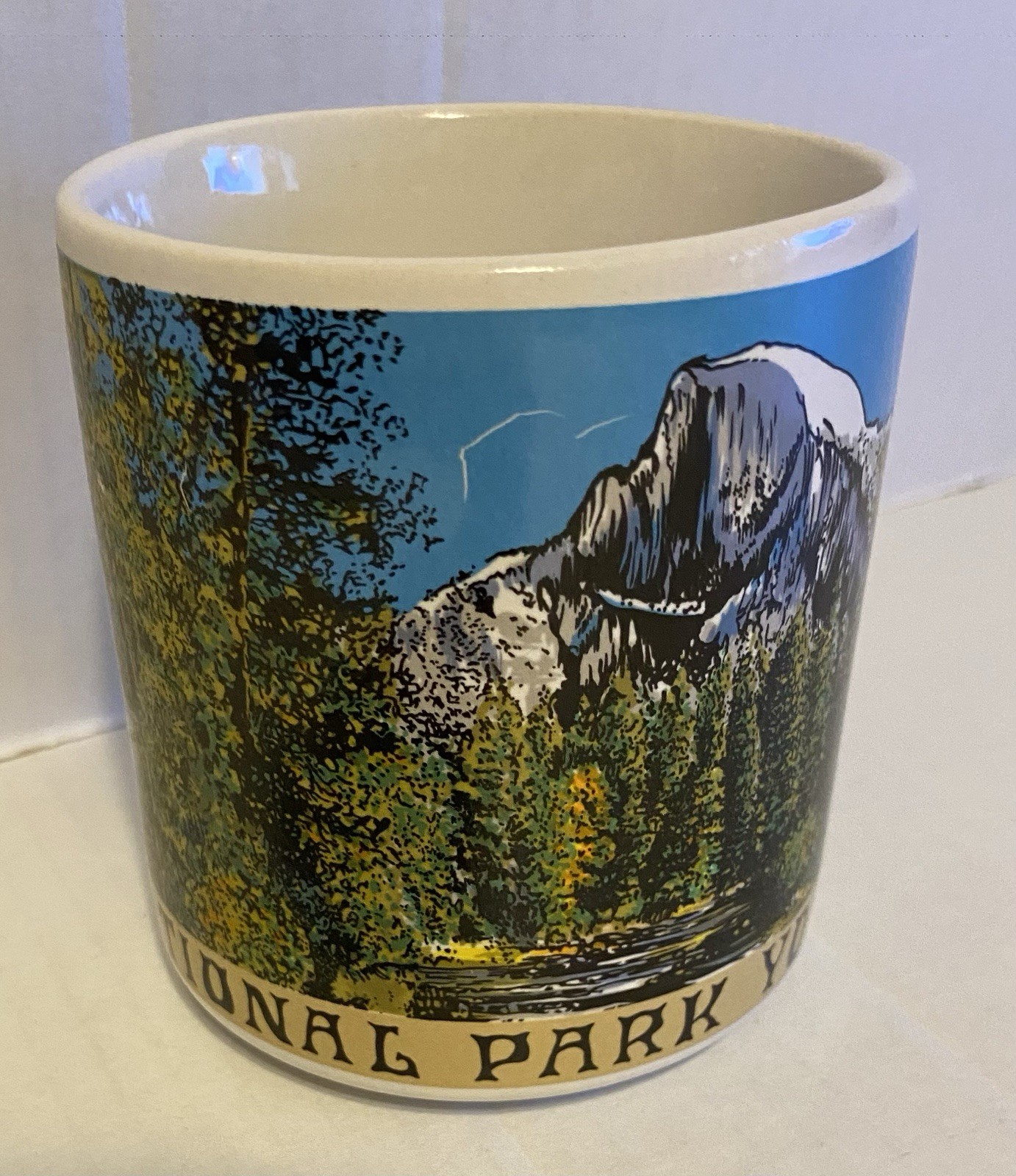 VTG Yosemite National Park California Waterfall Coffee Tea Cup Ceramic Mug 8oz