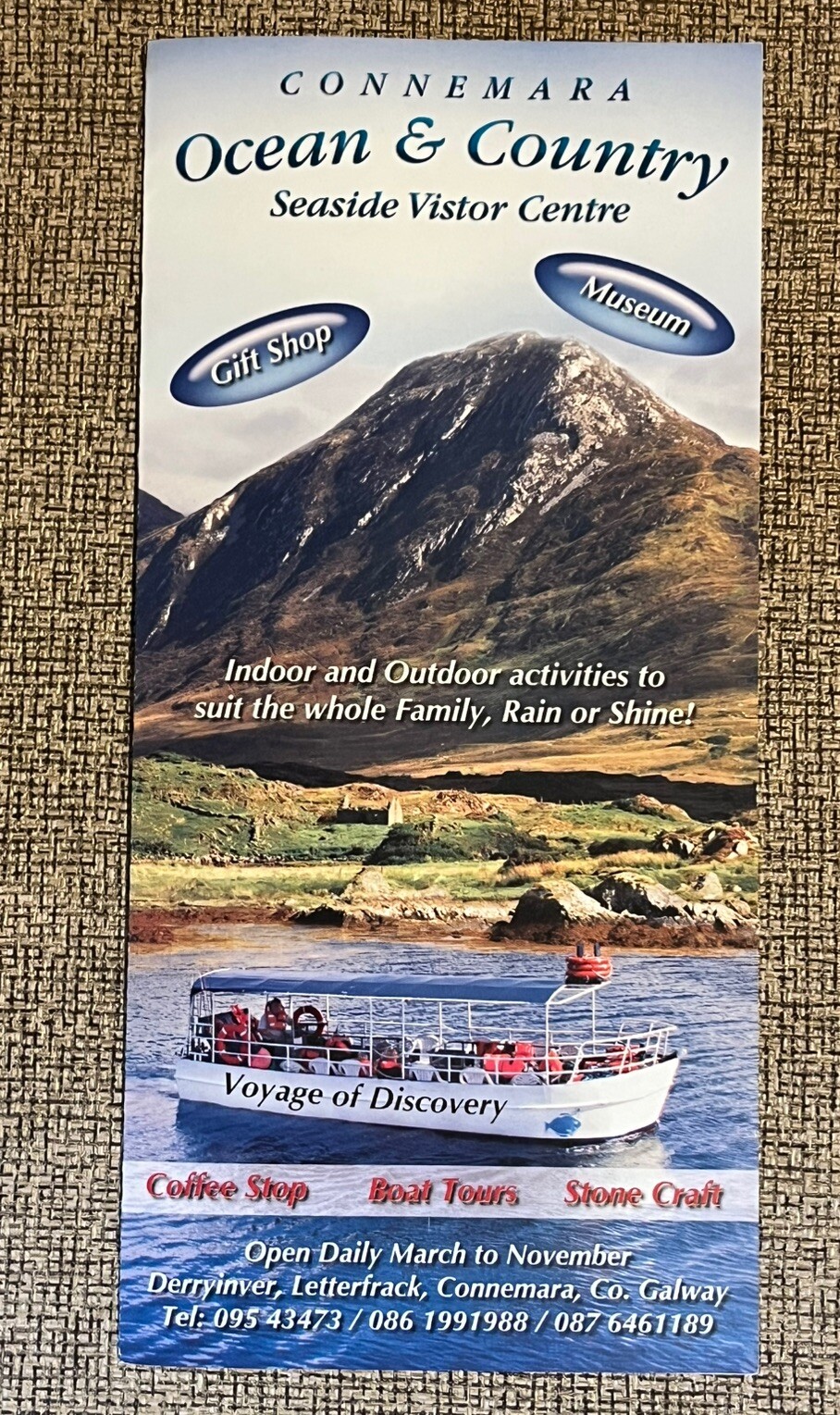 THE CONNEMARA IRELAND OCEAN & COUNTRY SEASIDE VISITOR CENTER BROCHURE 2010