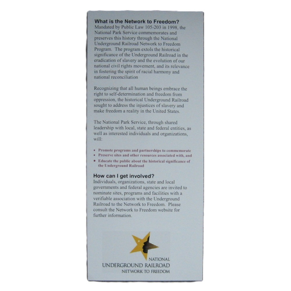 Harriet Tubman Underground Railroad Brochure NPS Brochure Network to Freedom