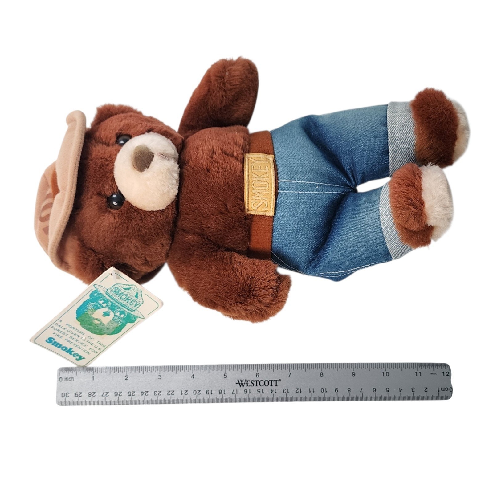 Vintage Smokey The Bear Plush Toy With Original Hang Tag 1985 Three Bears Inc