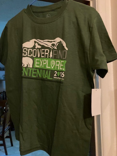 Collectible 2016 National Park Service Centennial Youth Large GREEN NEW w/tag!