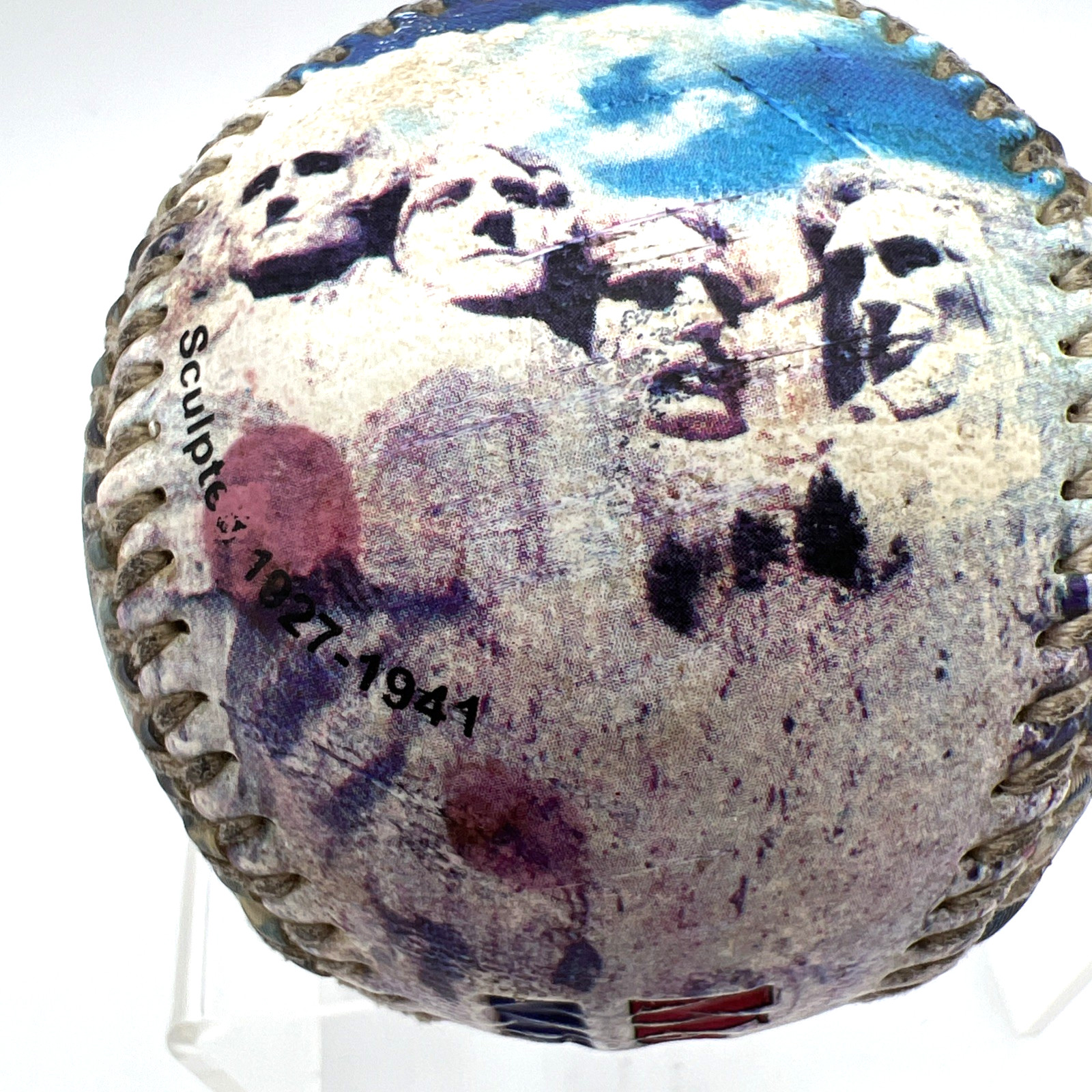 Mount Rushmore National Memorial Souvenir Baseball Gutzon Borglum South Dakota