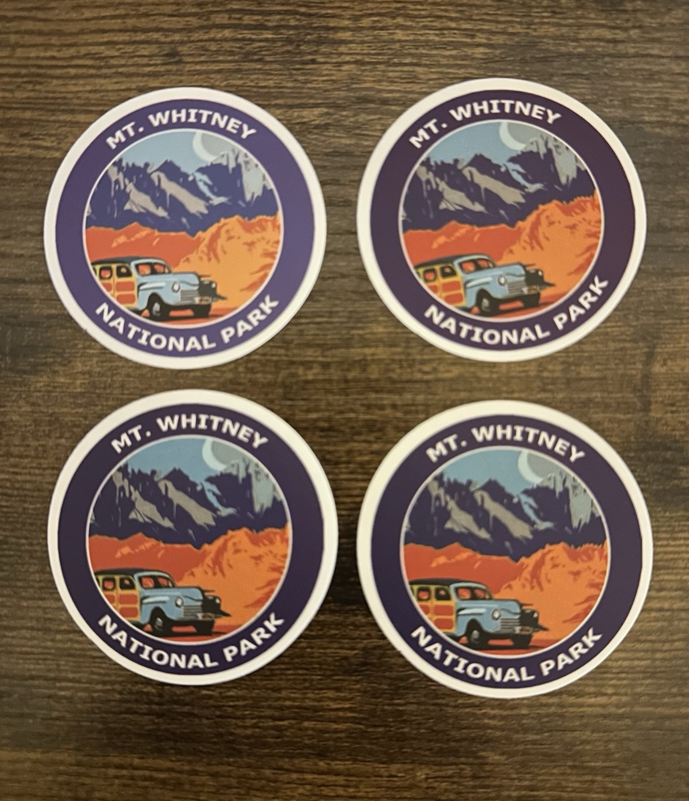 Set Of 4 Mt. Whitney National Park Stickers