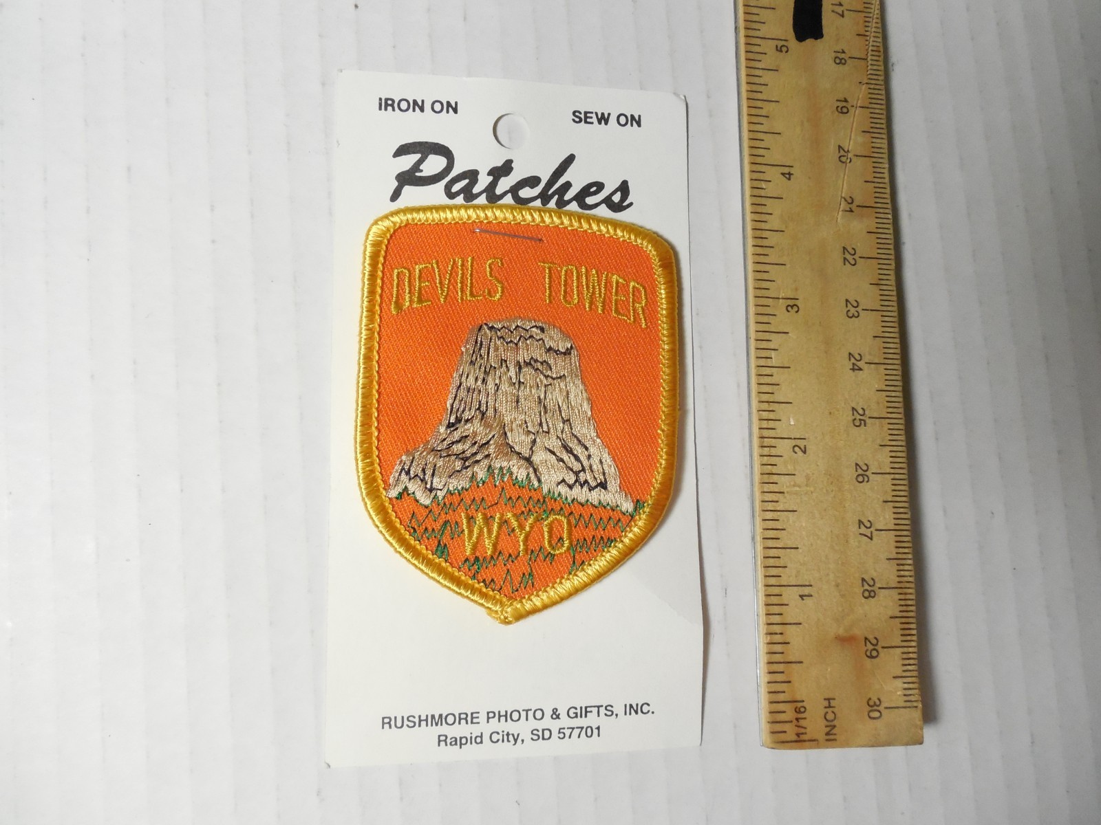 NIP Devils Tower Wyoming USA Embroidered Patch Iron On Rapid City SD