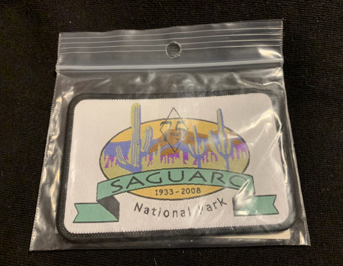 SAGUARO NATIONAL PARK 75 YEARS 1933-2008 Embroidered IRON-ON Patch