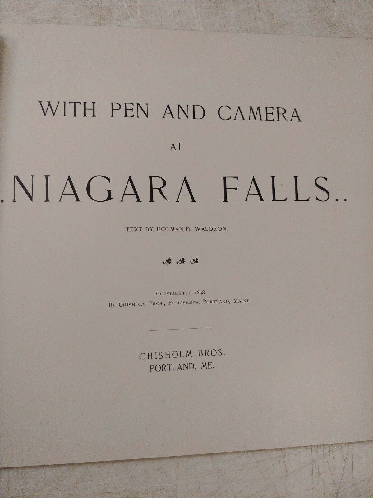WITH PEN AND CAMERA AT NIAGARA FALLS PHOTO ALBUM 1898