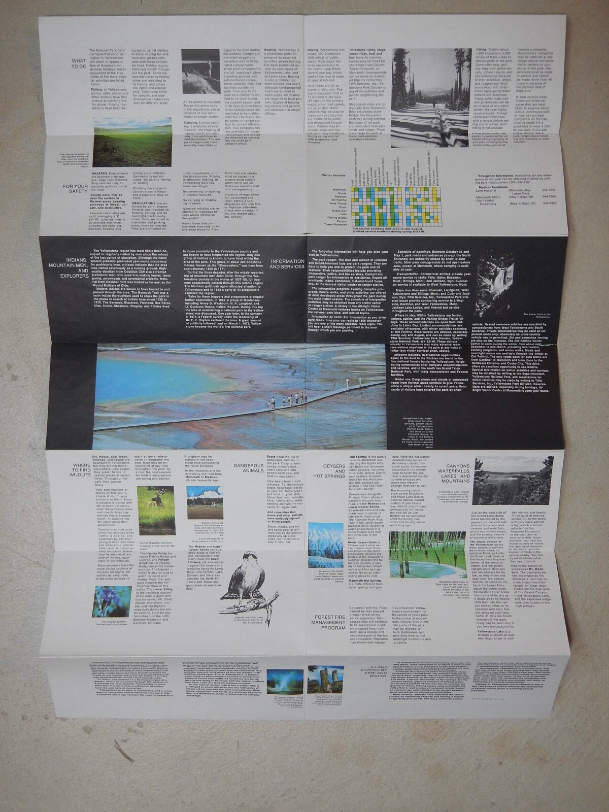 Vintage Yellowstone Maps, Brochures, Guides, Postcard, Reward Notice