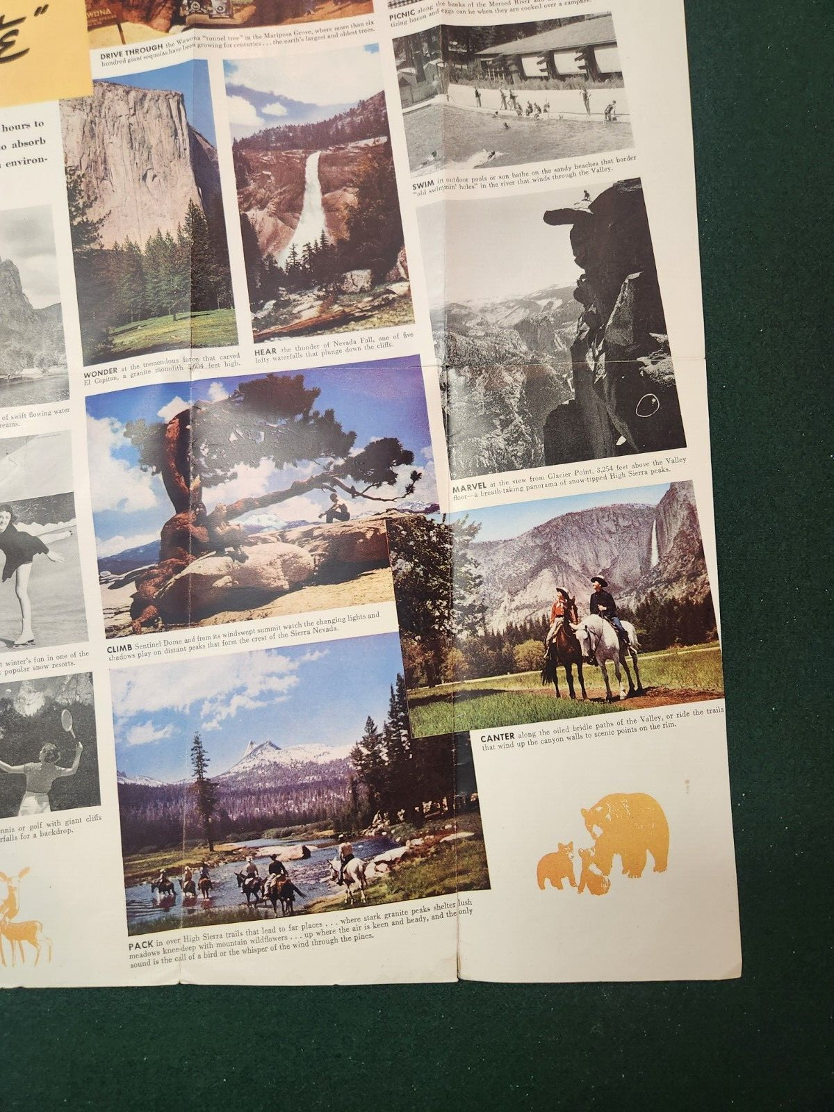 1939 YOSEMITE NATIONAL PARK CALIFORNIA CA TRAVEL PARK TRIPS TOURS BROCHURE