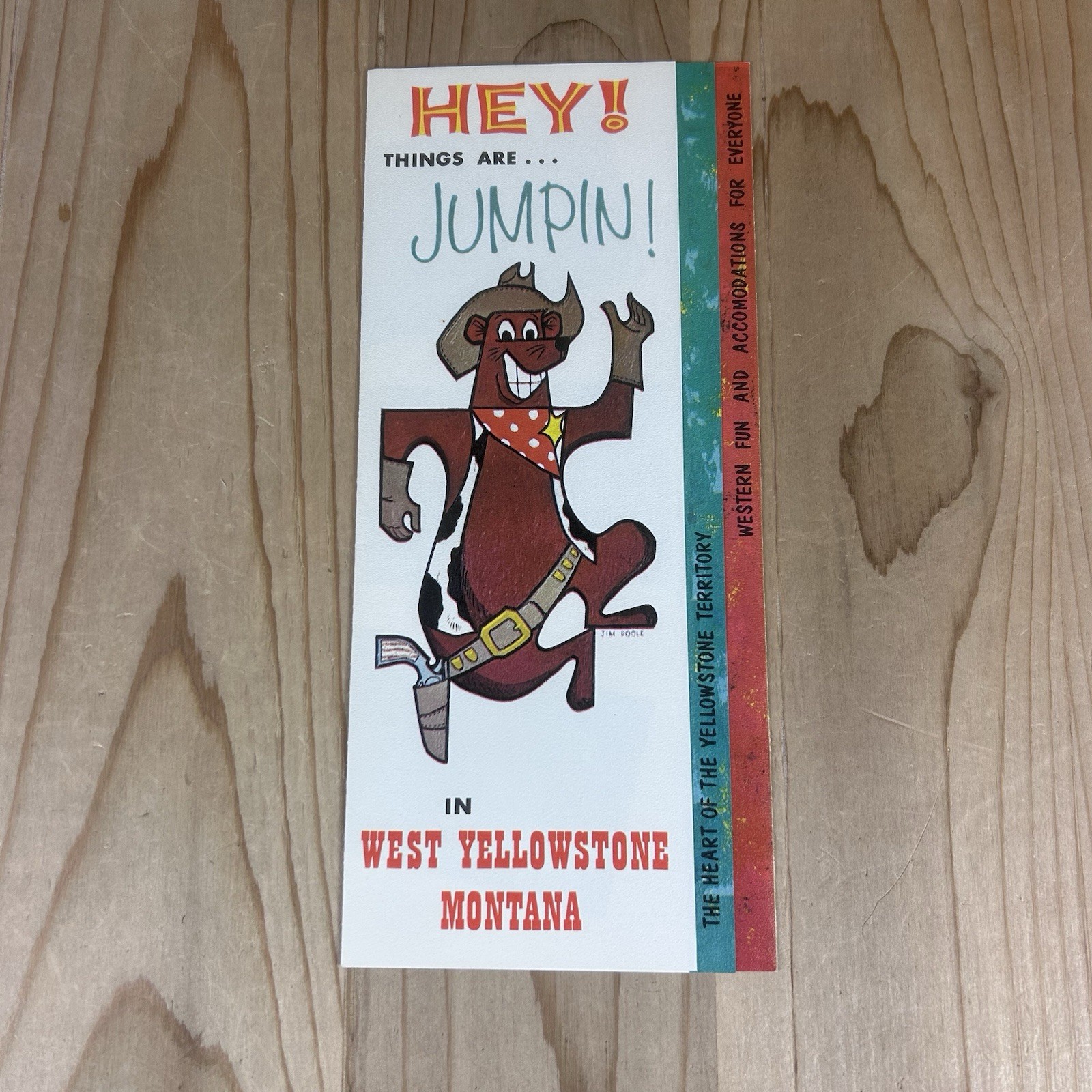 West Yellowstone Montana Tourist Brochure Vintage 1970s Things Are Jumping