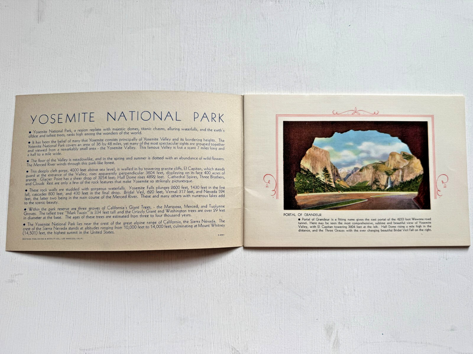 1930-40’s Yosemite National Park Picture Book w/ 32 Pictures B