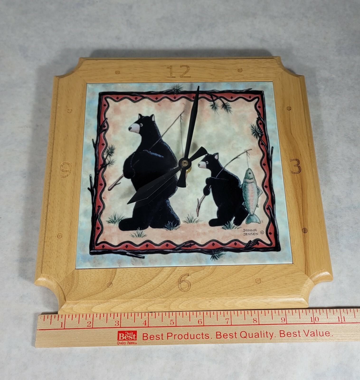 US Forest Service Nature Watch Award – Tile Clock – Donna Jenson – Bear Works
