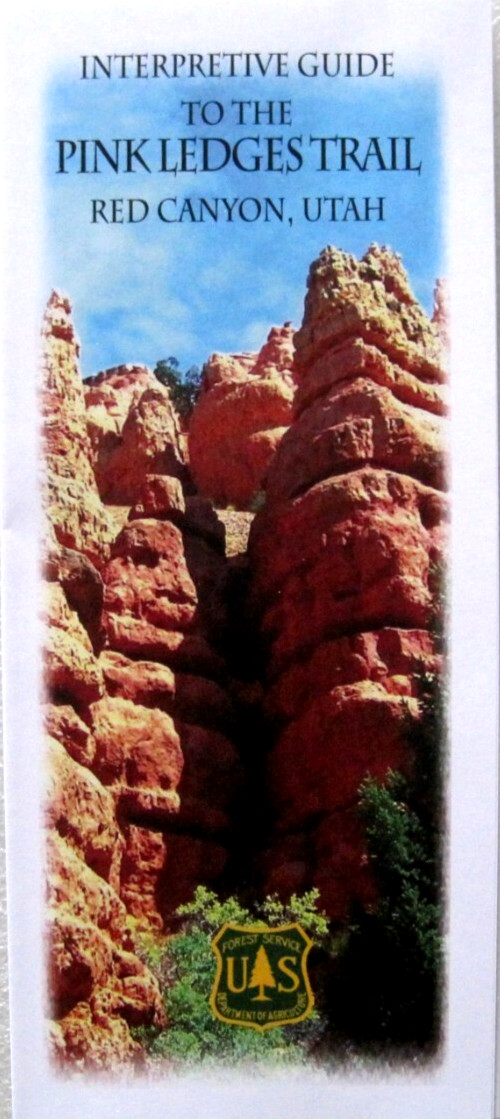 Interpretive Guide Pink Ledges Trail Red Canyon Utah Brochure Map