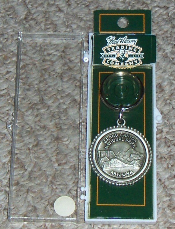 Fred Harvey Trading Co GRAND CANYON National Park Arizona PEWTER KEY CHAIN