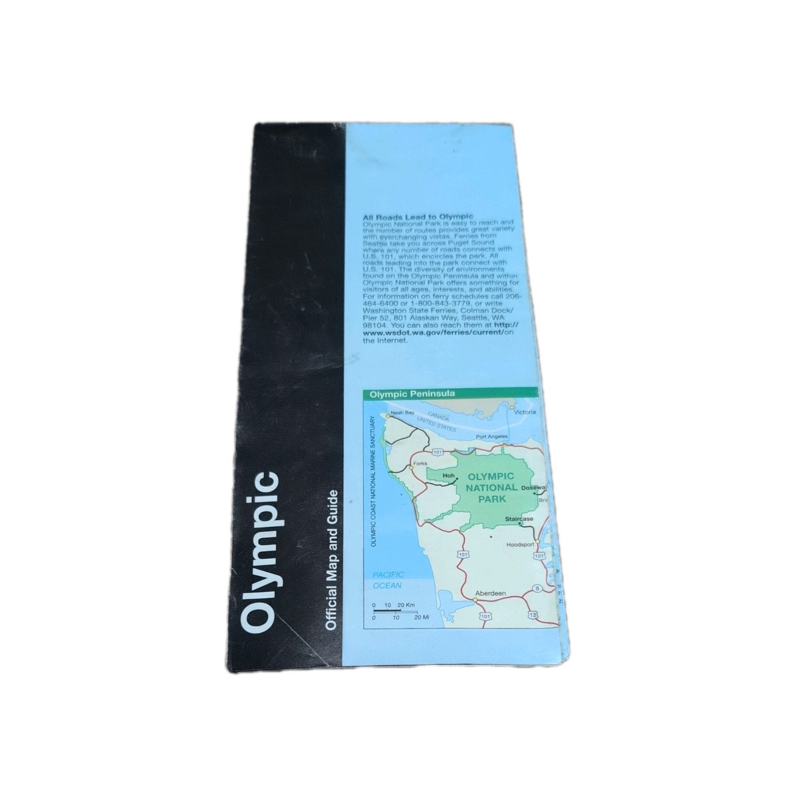 Vintage 1999 OLYMPIC National Park Map – Official Map National Park Service