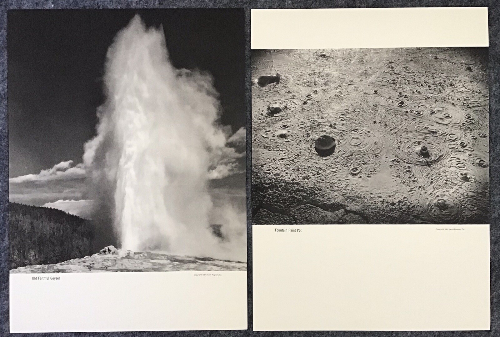 1951 Photographer Franz Lipp Yellowstone Natl Park 12 Image Portfolio 10×13.75”