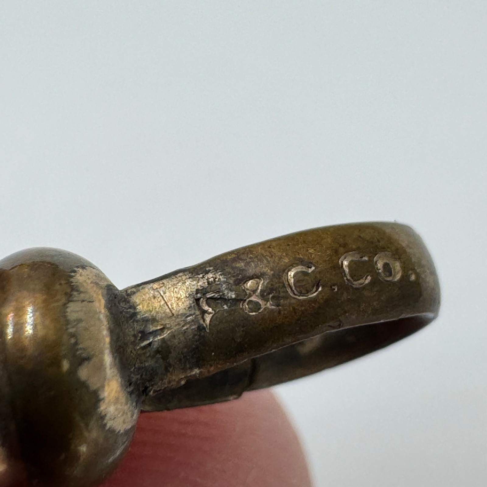 Antique Yellowstone National Park Bear Watch Chain Fob Souvenir F&C Co.