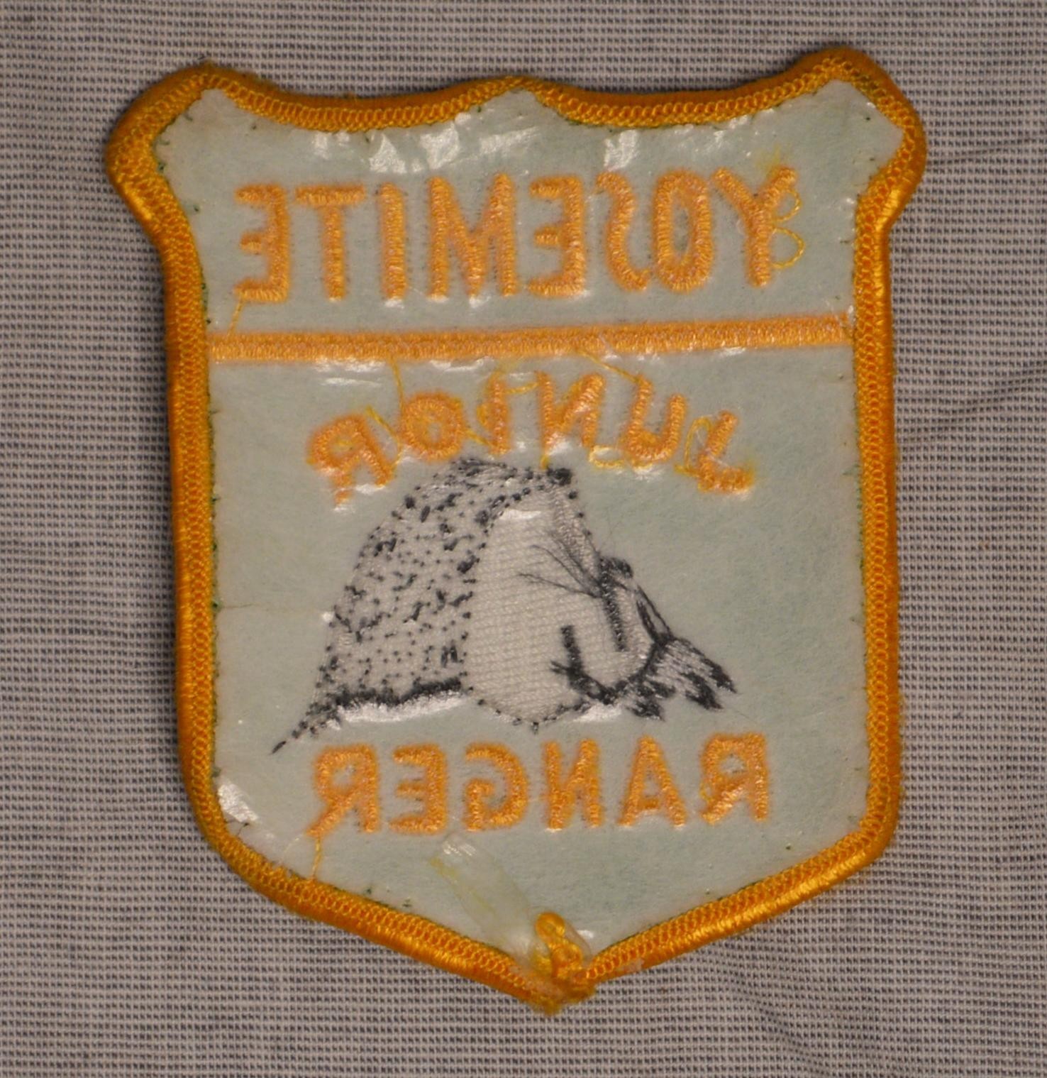 Yosemite Junior Ranger Patch Yellow Green Embroidered