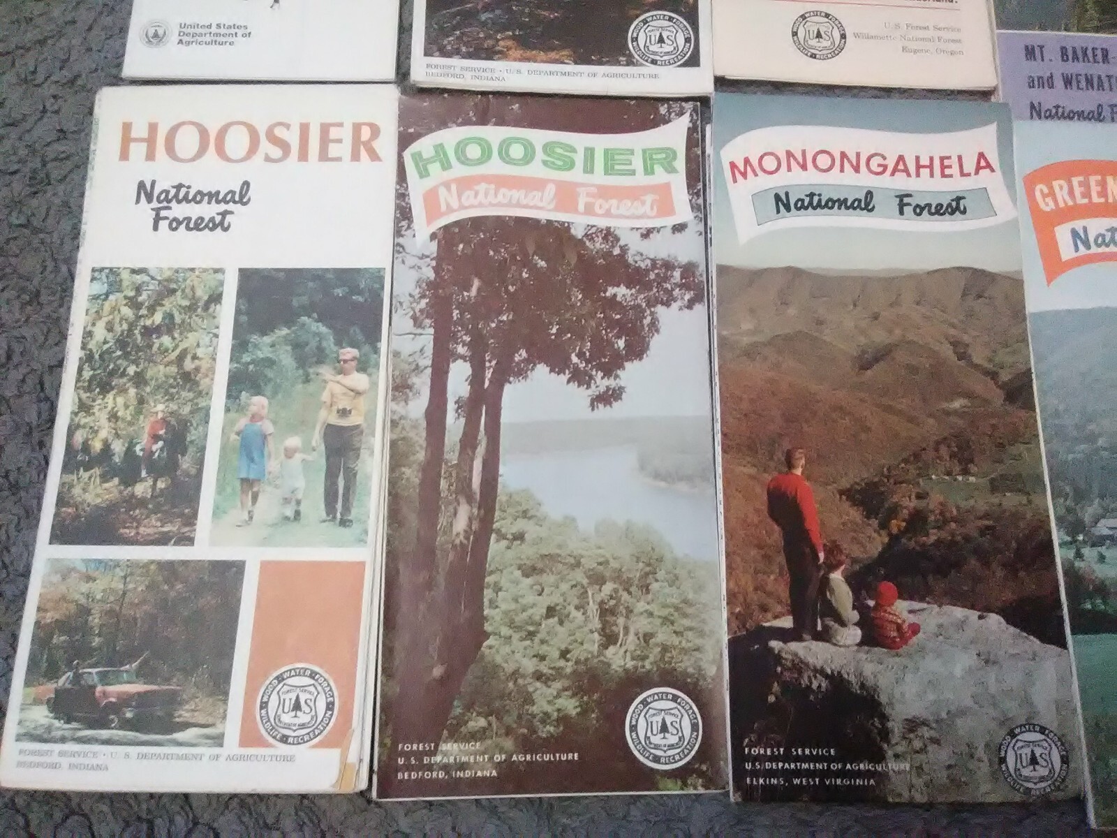 USDA Forest Service Vtg National Forest Map/Brochure Lot of 13