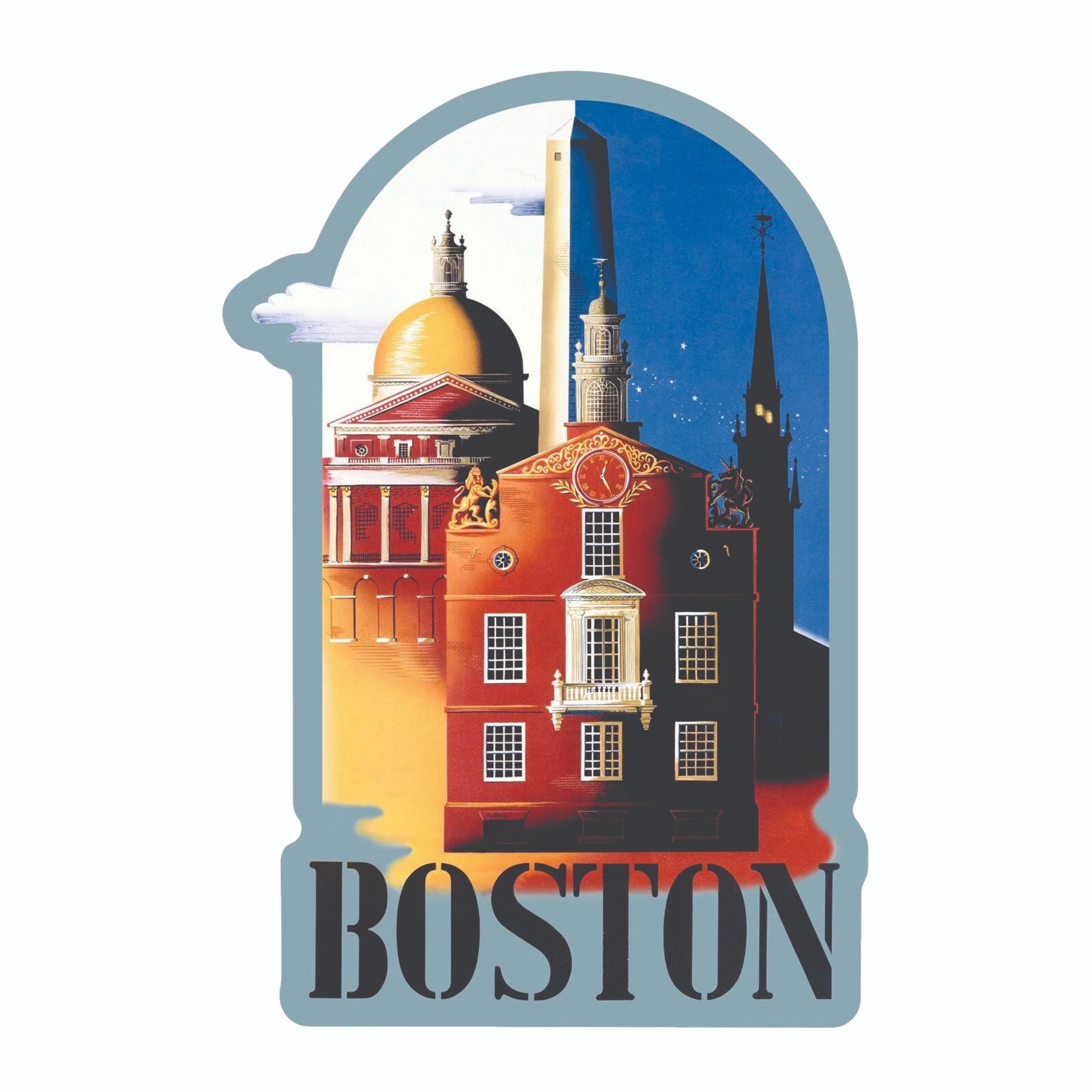 Boston Massachusetts Sticker Decal Bumper Sticker