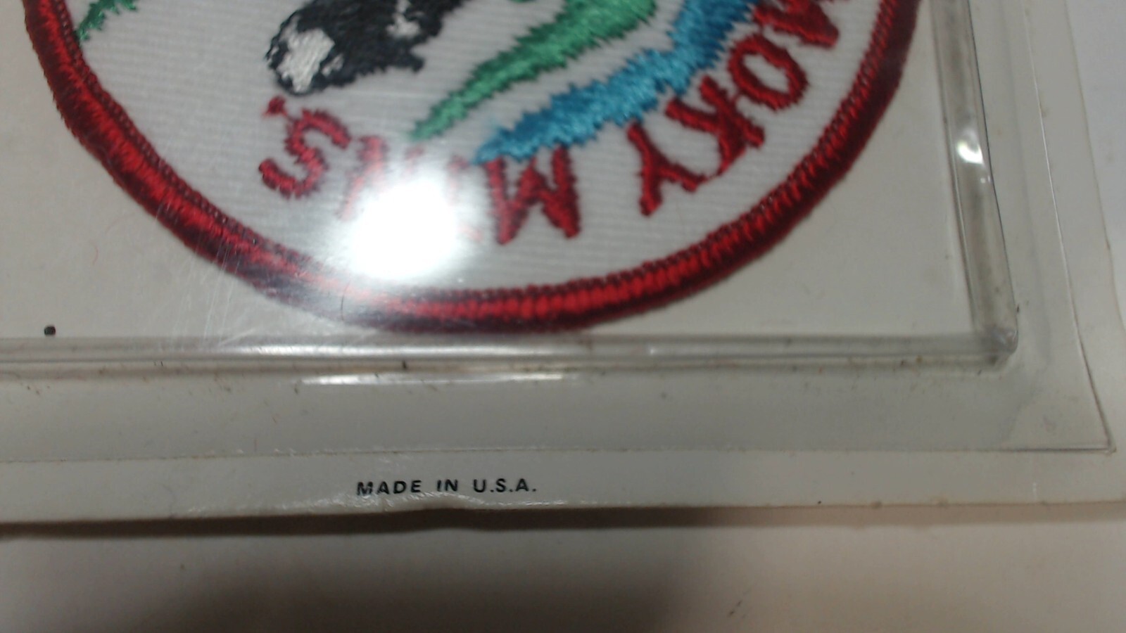 Great Smoky Mtns Tennessee Black Bear Round Embroidered Patch THE SHOW OFFS NOS