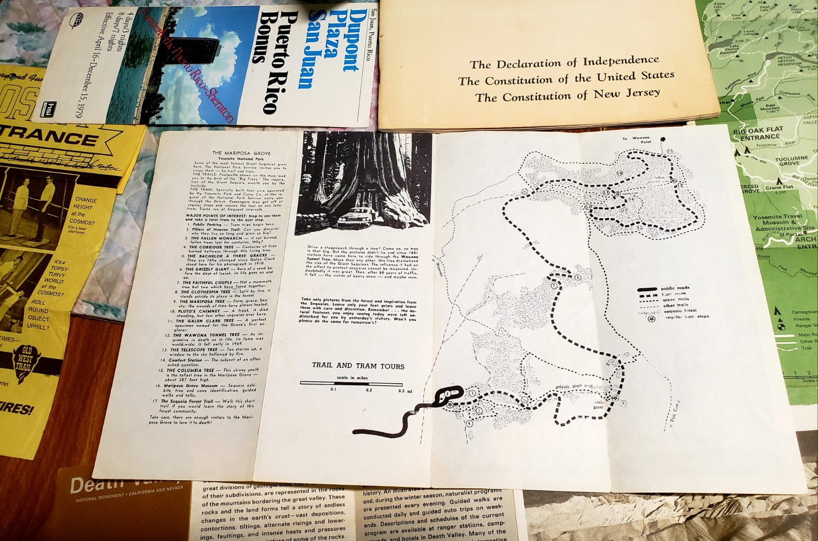 1970’s Parks Brochures & Maps Lot – Yosemite, Death Valley, Everglades, etc.