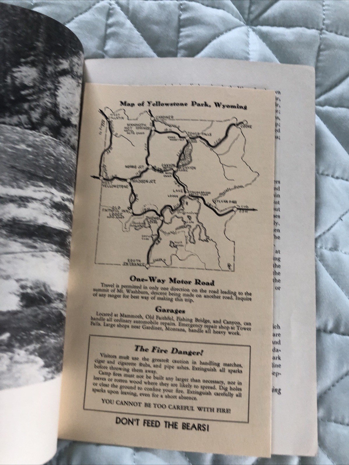 1939 Yellowstone National Park Montana 1967 Big Sky Country Map