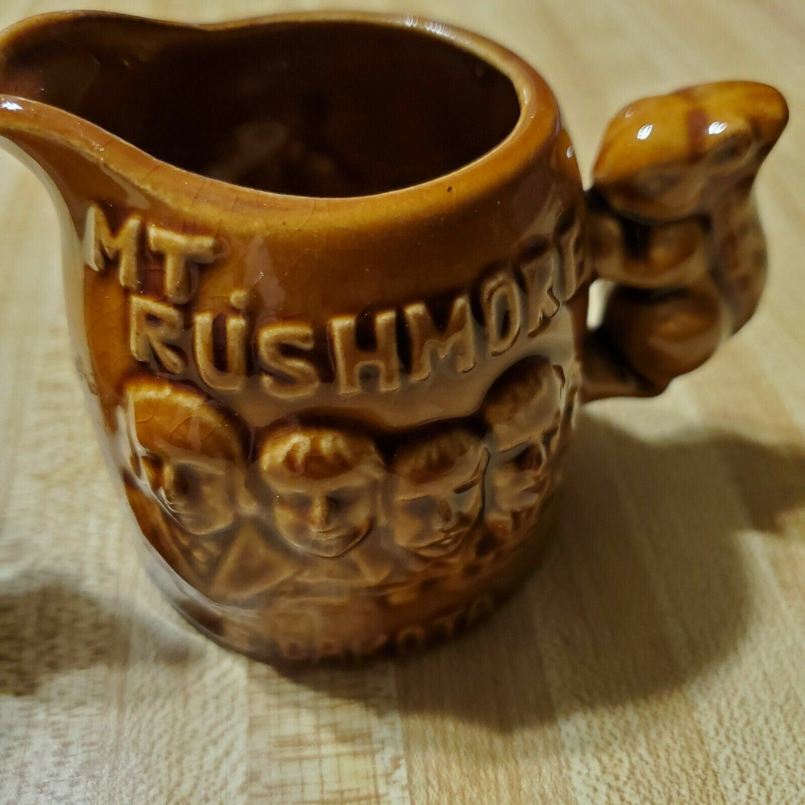 MT RUSHMORE South Dakota Ceramic NATIONAL Park Creamer Sugar Tourism Vintage