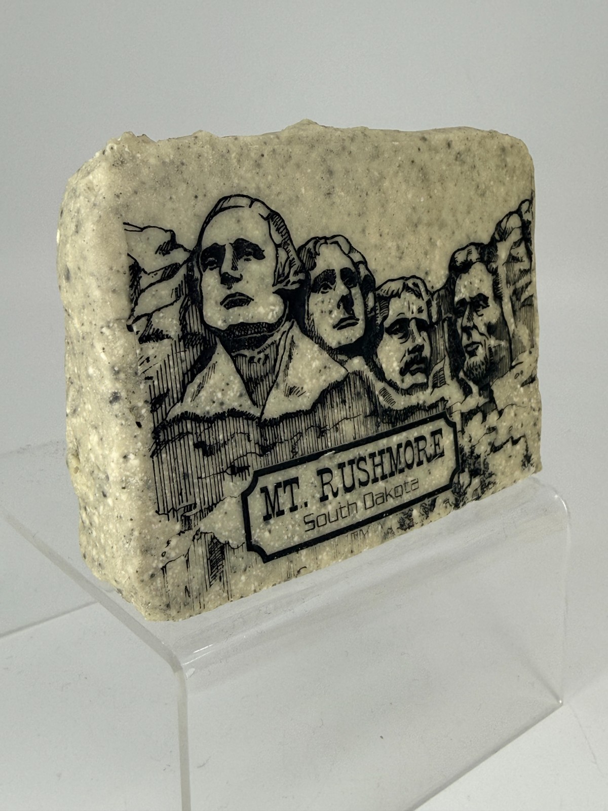 Mt. Rushmore National Memorial Park Granite Stone South Dakota Paperweight EUC
