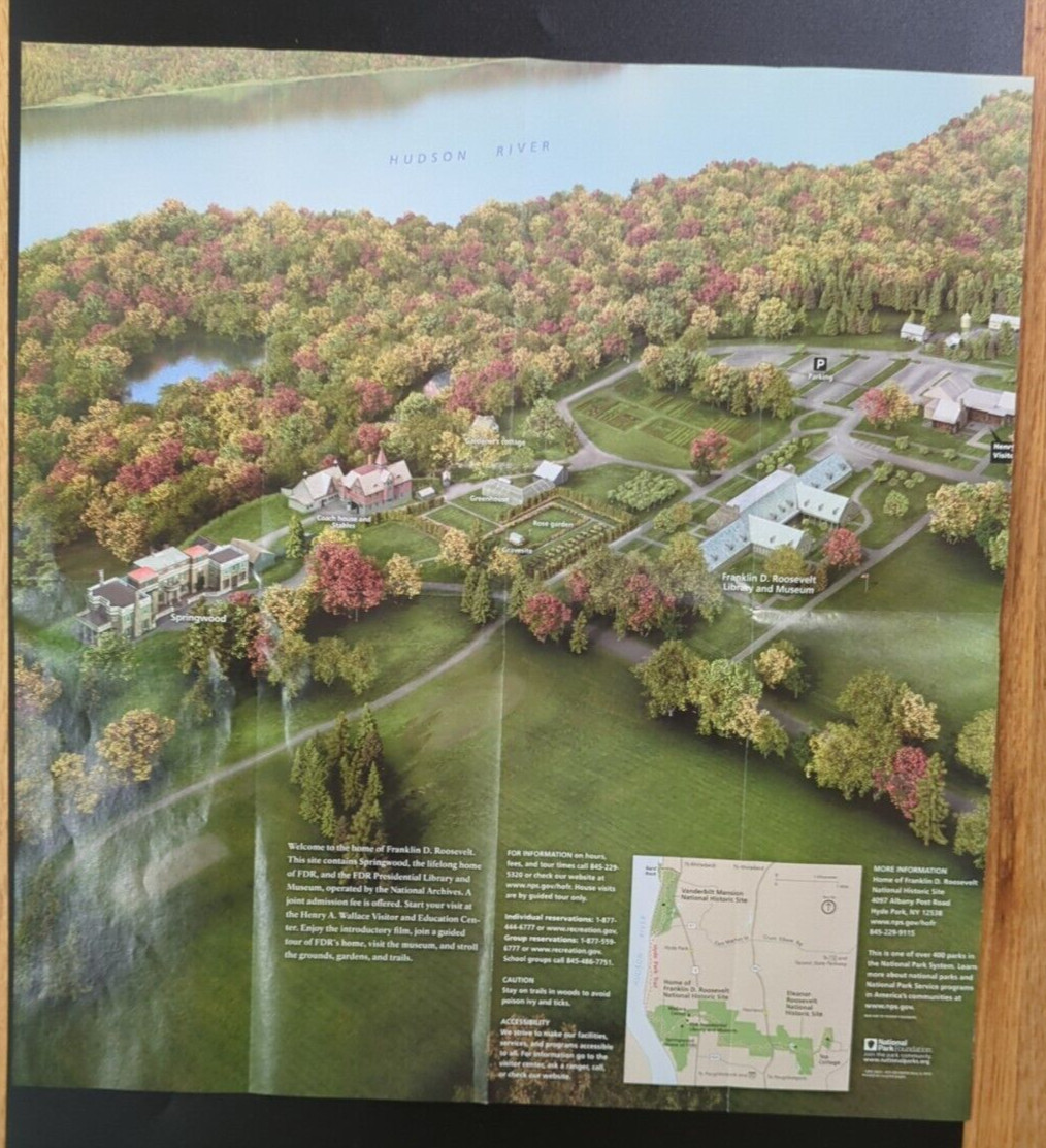 2015 Home of Franklin D. Roosevelt NY National Park Service Brochure Vtg