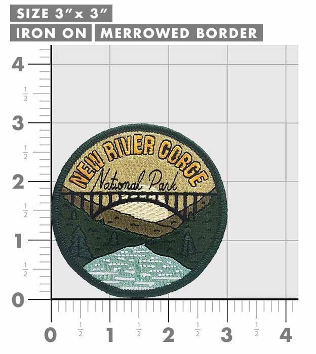 New River Gorge National park Patch Iron-On Applique Souvenir Gift