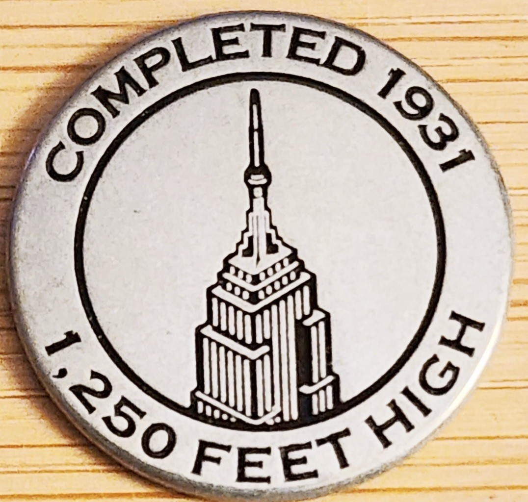 RARE – DISCONTINUED – EMPIRE STATE BUILDING – NATIONAL PARK TYPE TOKEN