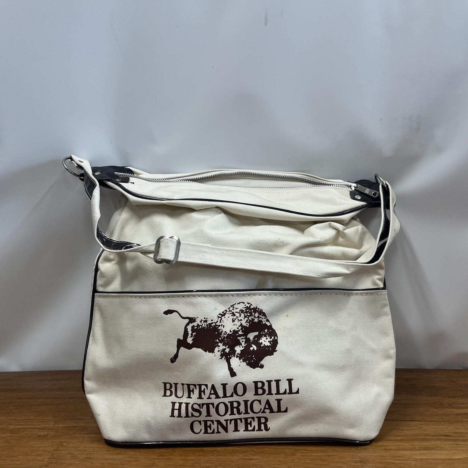 Buffalo Bill Historical Center Art Animals VTG 80s Souvenir Shoulder Bag Canvas