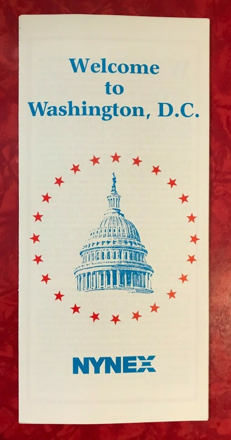 WELCOME TO WASHINGTON DC vintage 16-PAGE VISITOR’S GUIDE & MAP WINTER 1990-1991