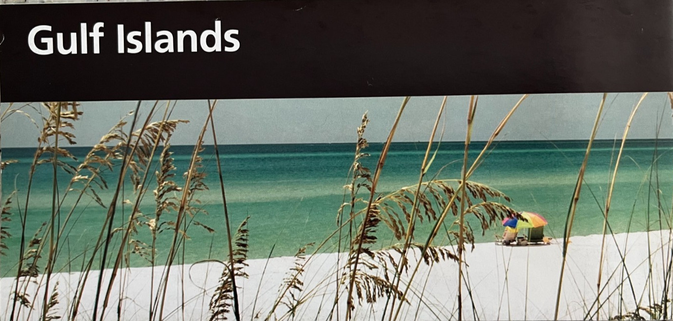 Vintage 2016 GULF ISLANDS SEASHORE NATIONAL PARK SERVICE UNIGRID BROCHURE/MAP