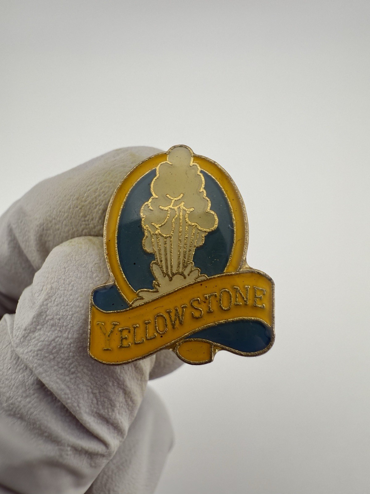 Yellowstone National Park Old Faithful Geyser Enamel Lapel Pin