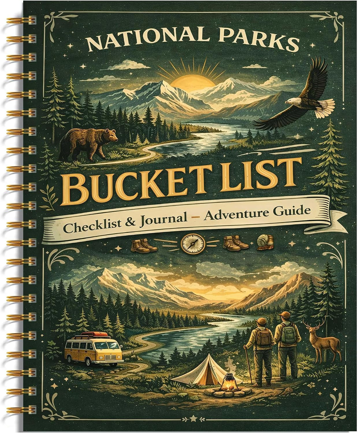 National Parks Bucket List Checklist & Journal – Adventure Guide, National Park