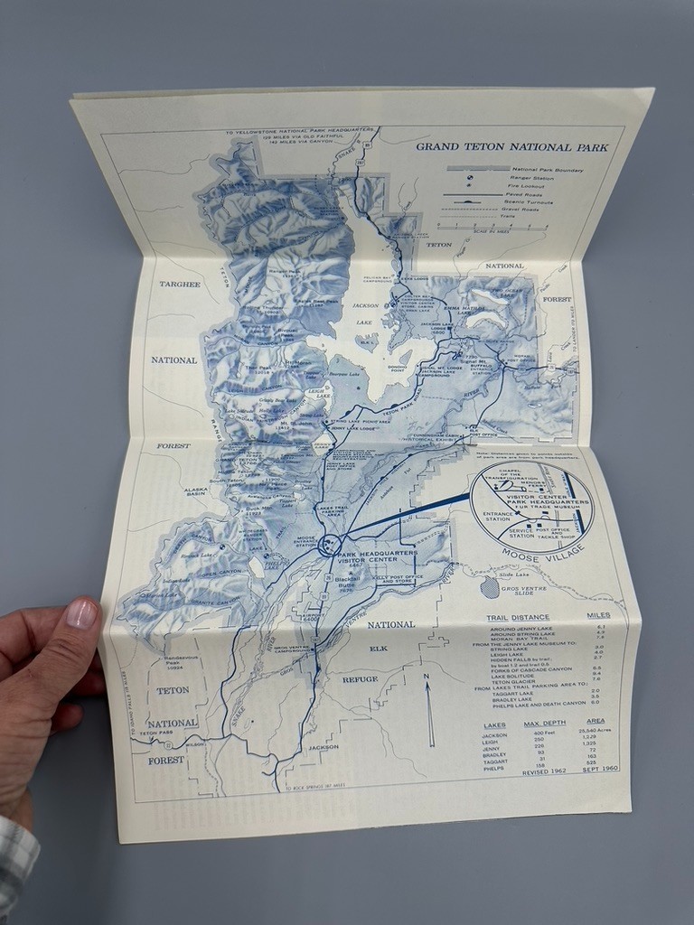 1962 GRAND TETON National Park Service Travel BROCHURE Wyoming