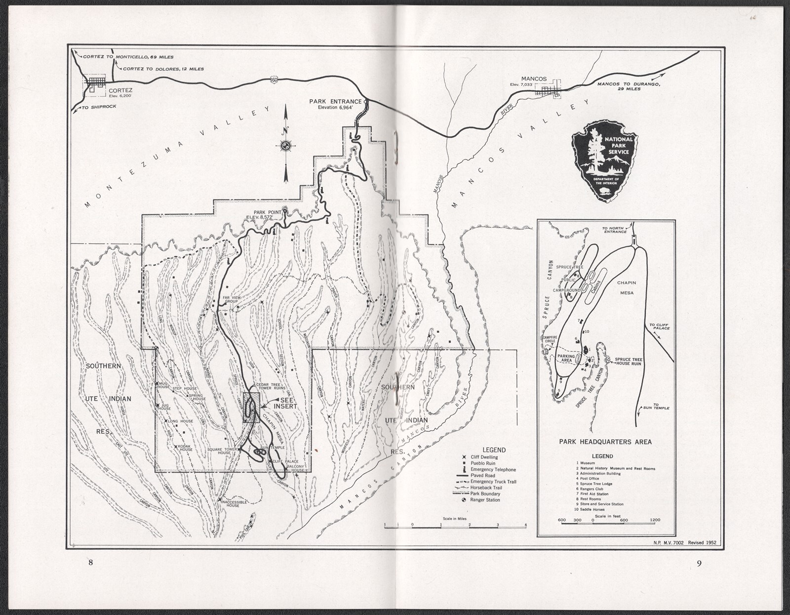 1952 Mesa Verde National Park Colorado Souvenir Booklet