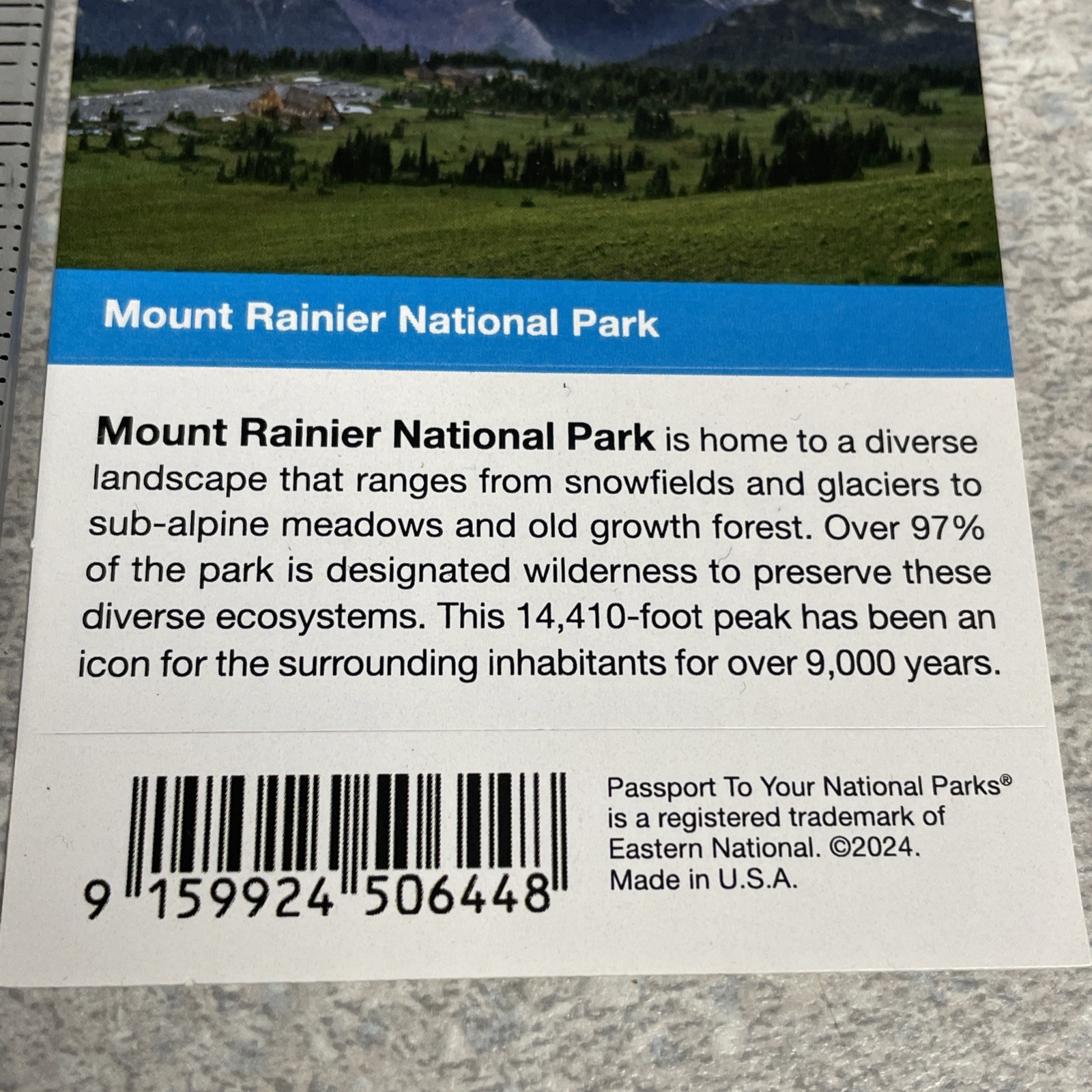 Mount Rainier National Park Passport Stamp – New