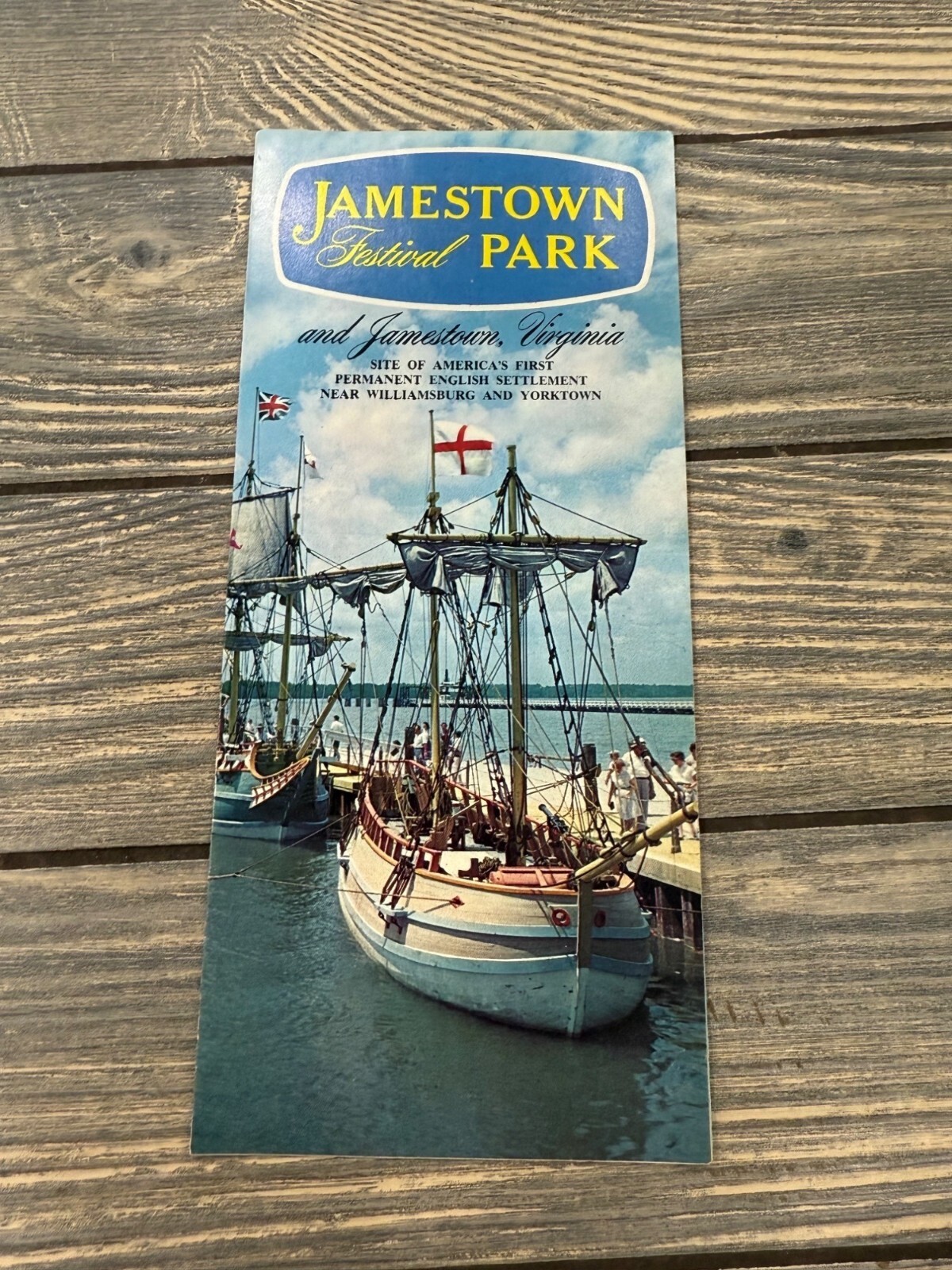Vintage Jamestown Park Historical Brochure Featuring Attractions & Tours